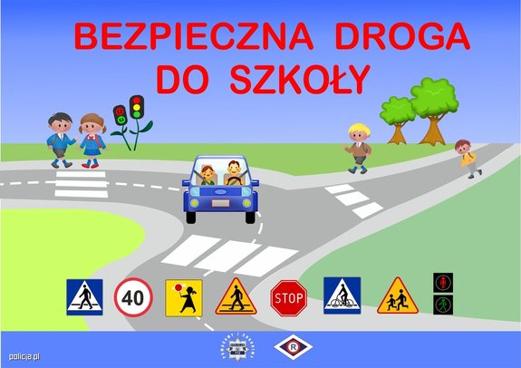 Grafika z akcji Bezpieczna Droga do Szkoły