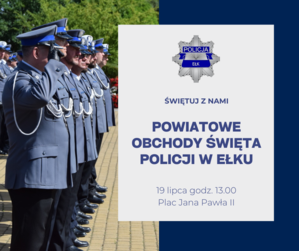 plakat z informacją o święcie policji